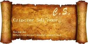 Czipczer Sándor névjegykártya